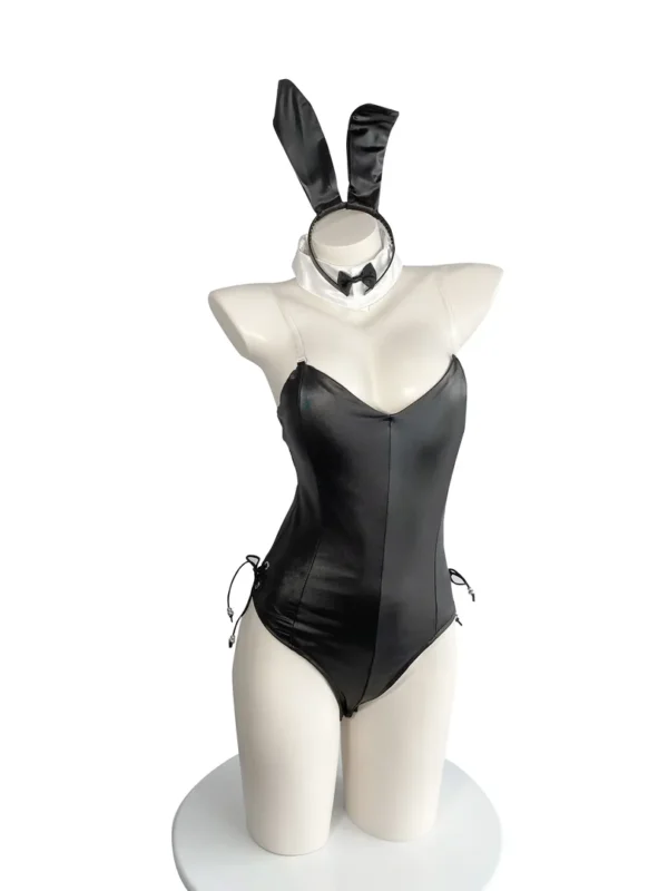 Black Bunny Girl Fishnet Stocking Set - Image 2