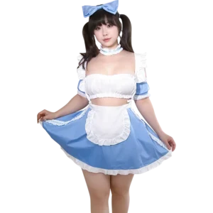 Ruffled Lace Cute Sweetheart Maid Outfit