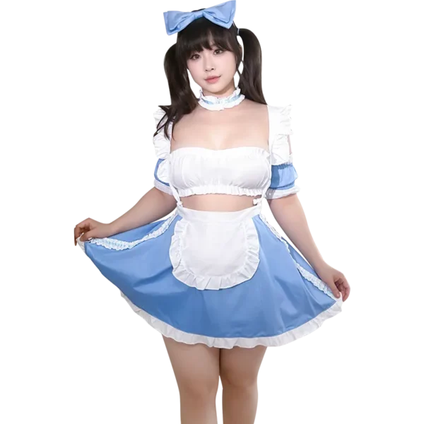 Ruffled Lace Cute Sweetheart Maid Outfit