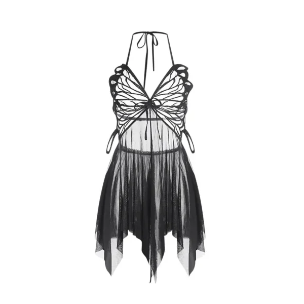 Black Butterfly Nightgown - 图片 2