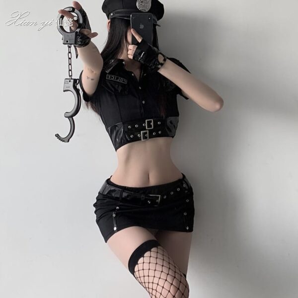 Black Policewoman Uniform - 图片 3