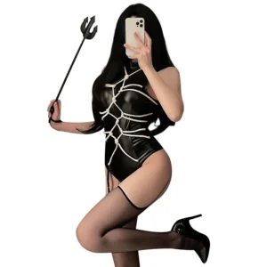 Black Bondage Bodysuit