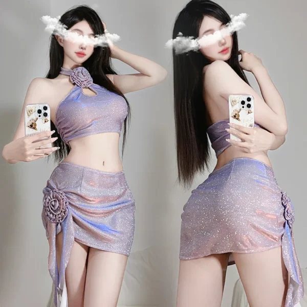 Electric Purple Two-Piece Battle Robe - Image 3