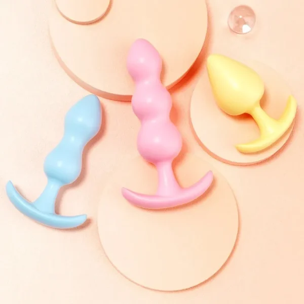Three-Color Large Beaded Butt Plug