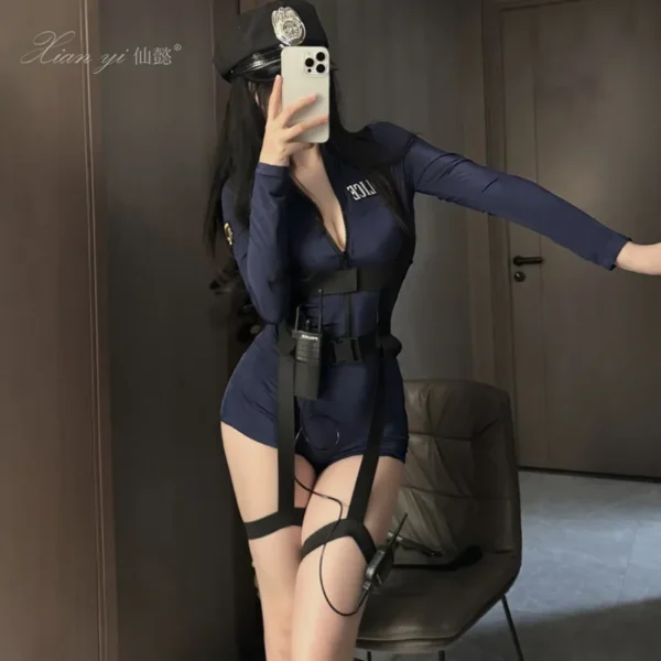 Blue Policewoman Outfit - Image 3