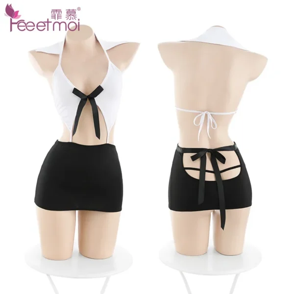 Black and White Secretary Outfit - Image 2