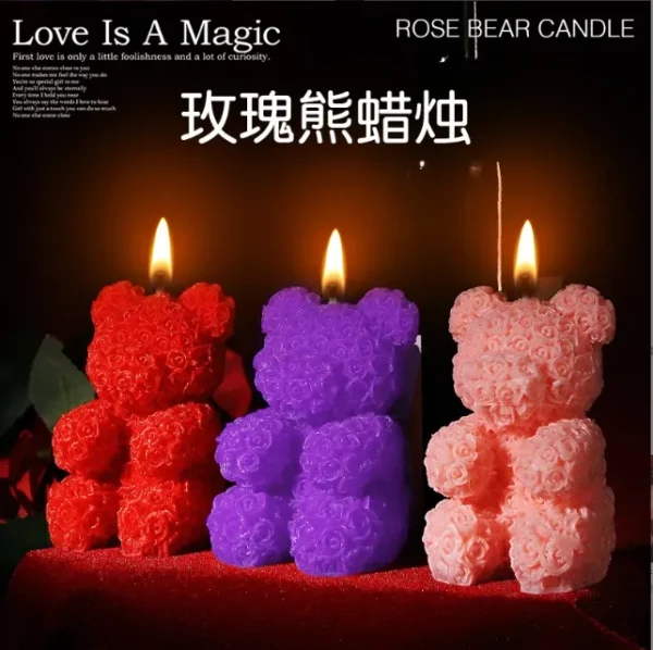 Rose Bear Low-Temperature Candle - Image 3