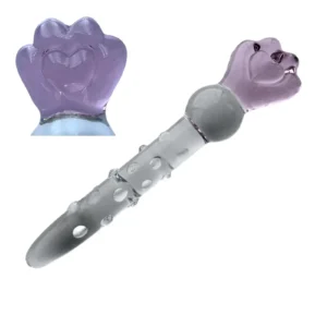 Small-sized cat paw masturbation stick with granular glass