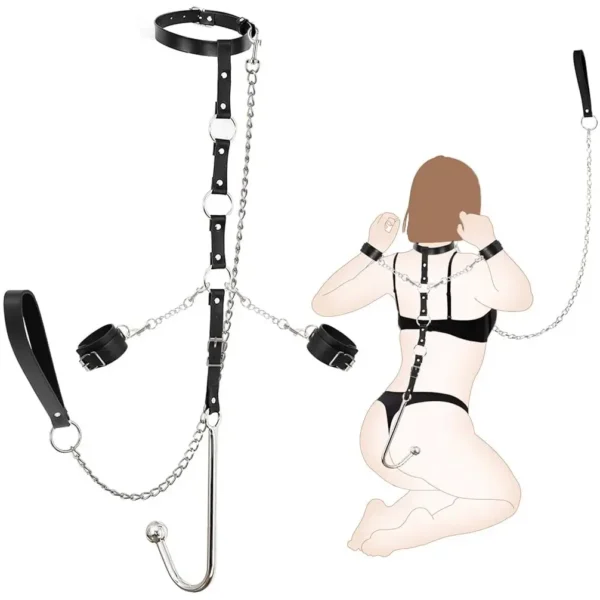Forcibly bind the metal anal hook