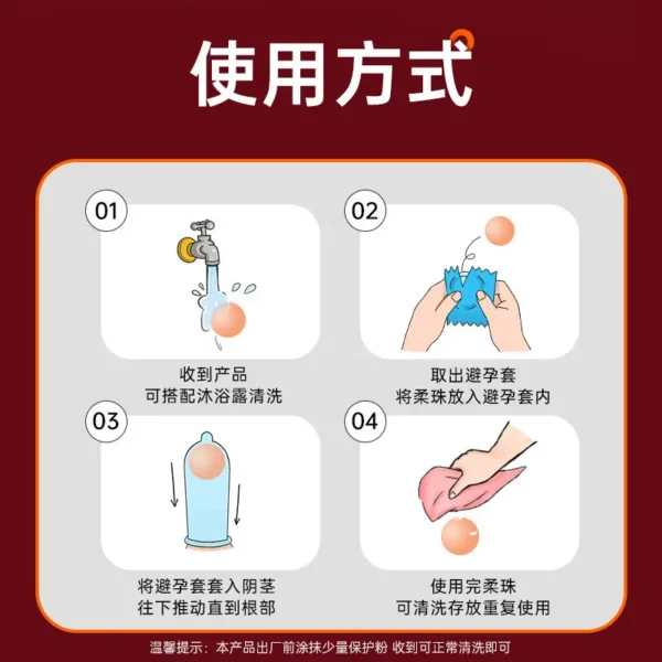 Soft beads entering the body（inside condom） - Image 5