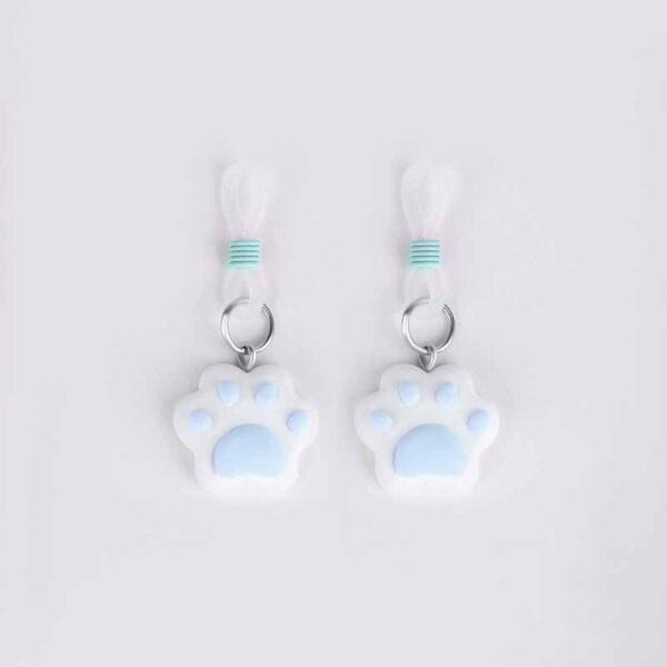 Blue Cat Paw Nipple Clamps