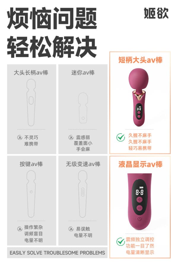 Large-Head AV Vibrator Wand - 图片 2