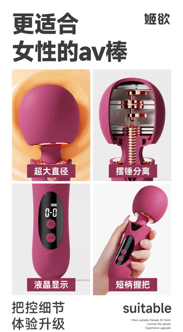 Large-Head AV Vibrator Wand - 图片 3