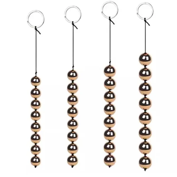 Gold Medium Ben Wa Balls with String