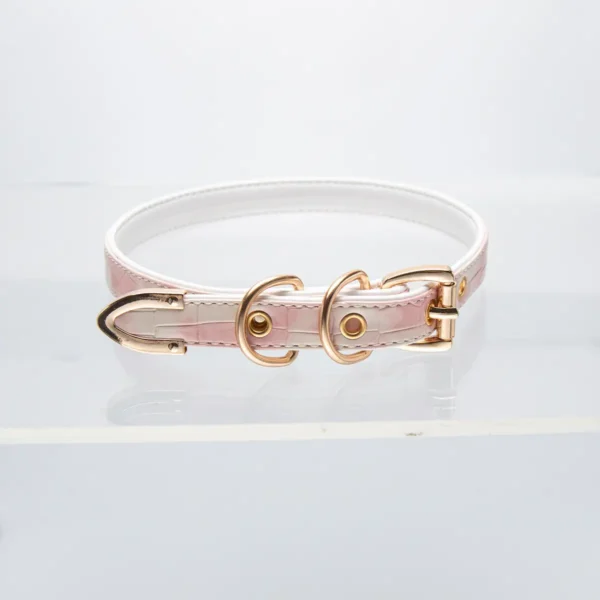 Pink Snakeskin Puppy Choker