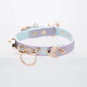Purple Holographic O-Ring Choker