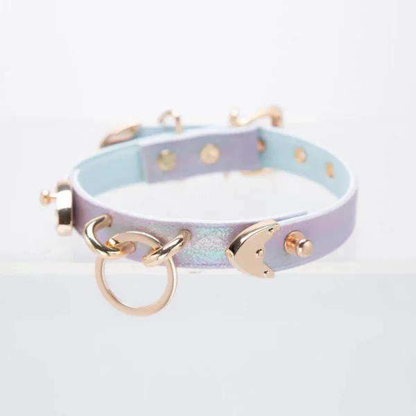 Purple Holographic O-Ring Choker