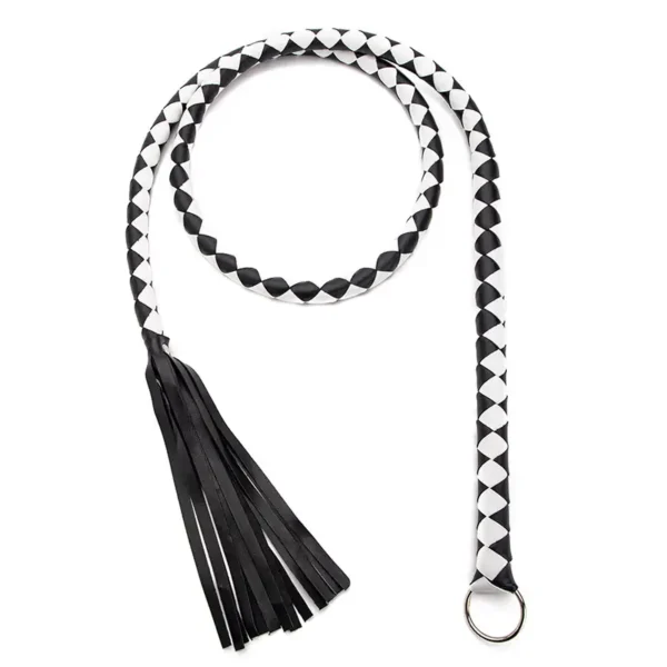 Black & White Leather Queen Soft Whip - Image 2