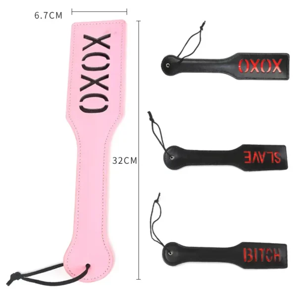 Black XOXO Leather Spanking Paddle - Image 5