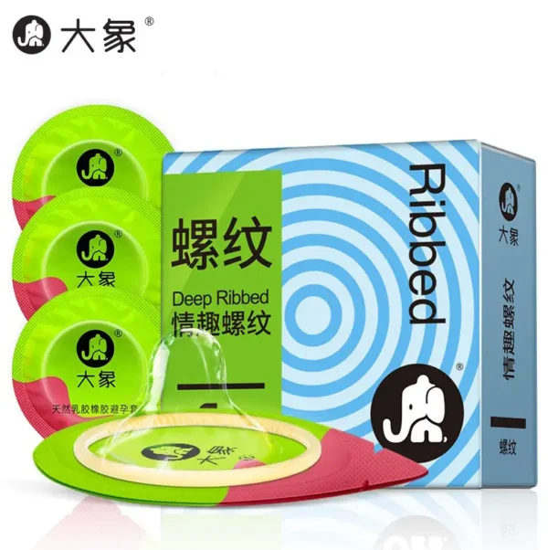 Elephant textured condoms, pack of 3 - Image 2