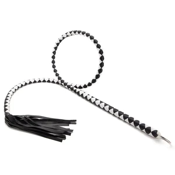 Black & White Leather Queen Soft Whip - Image 4