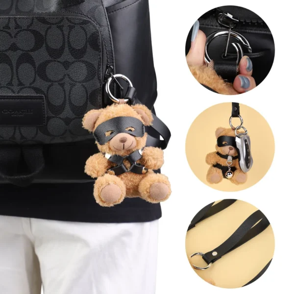 Cute Teddy Bear BDSM Bag Charm - Image 5
