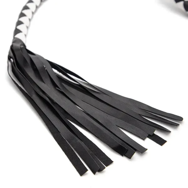Black & White Leather Queen Soft Whip - Image 7