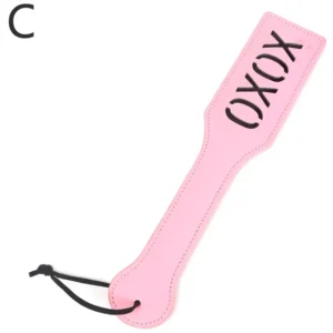 Pink XOXO Leather Spanking Paddle
