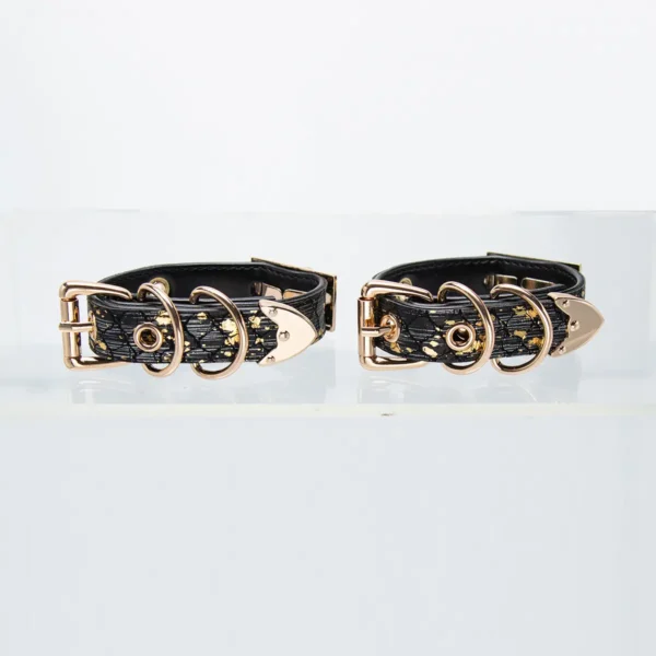 Black and Gold Snakeskin Handcuffs and Ankle Cuffs - Image 3