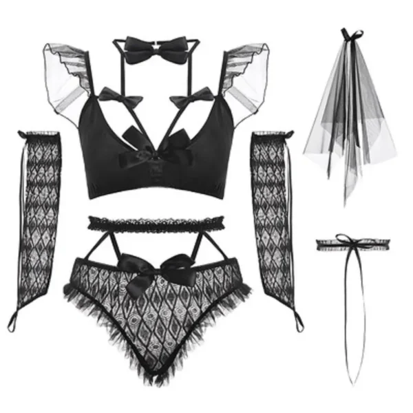 Wuli Rabbit Mesh Bridal Set - Image 3