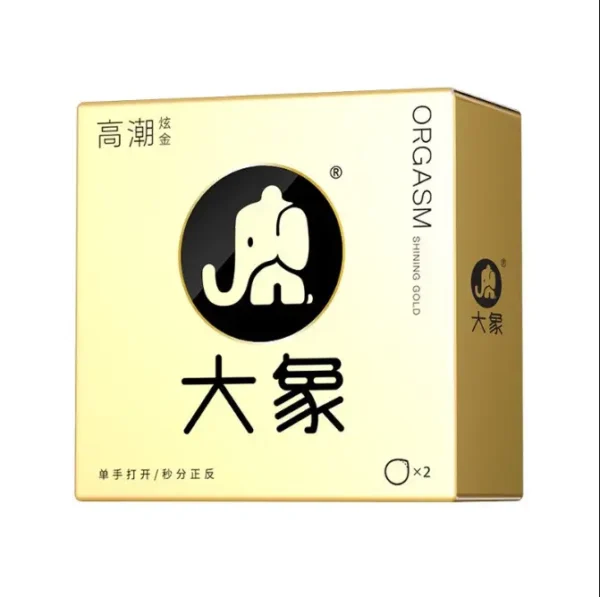 Elephant Climax Sparkling Gold Condoms (2-Pack)