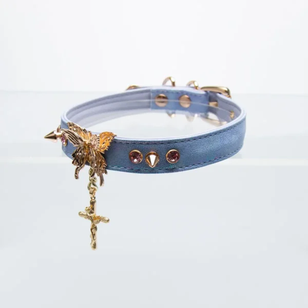 Purple Butterfly Cross Choker - 图片 3
