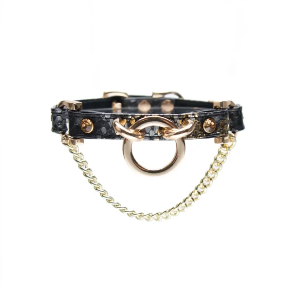 Black Snake Pattern Chain Punk Choker - Image 5