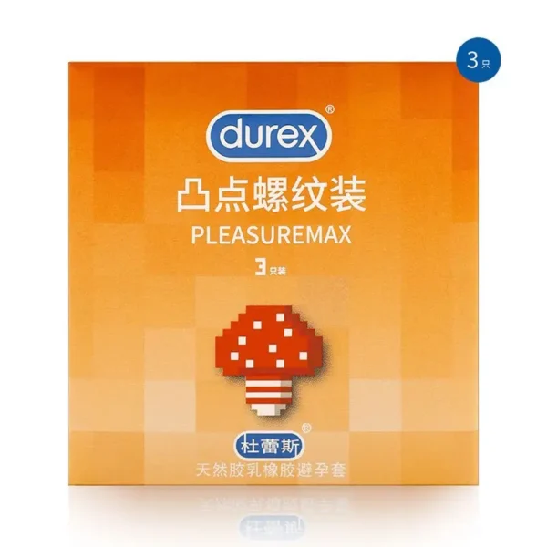 Durex Pleasuremax Ribbed & Dotted Condoms, 3-Pack