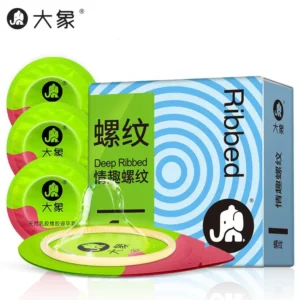 Elephant textured condoms, pack of 3