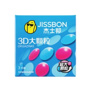 Jissbon 3D Textured Large-Dot Condoms – 3 Pieces