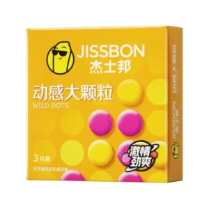 Jissbon Dynamic Large-Dot Condoms – 3 Pieces