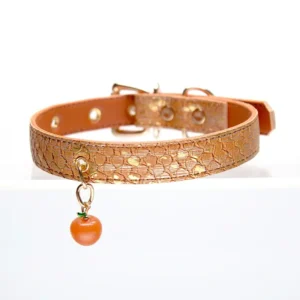 Brown Snakeskin Pattern Bell Choker