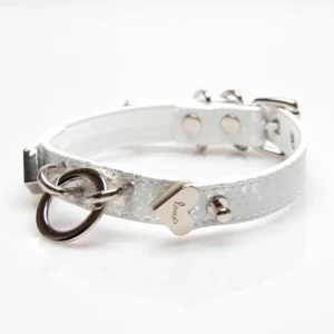 White Snake Pattern Ring Choker
