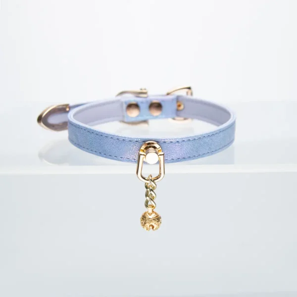 Purple Holographic Choker with Small Bell
