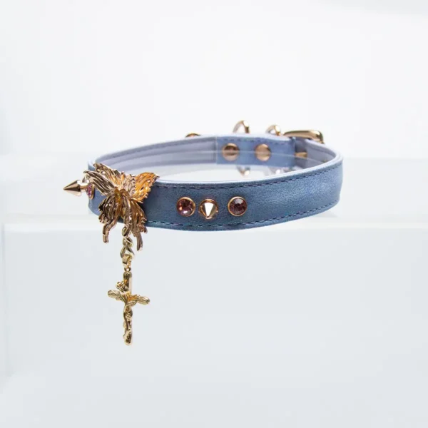 Purple Butterfly Cross Choker - 图片 4