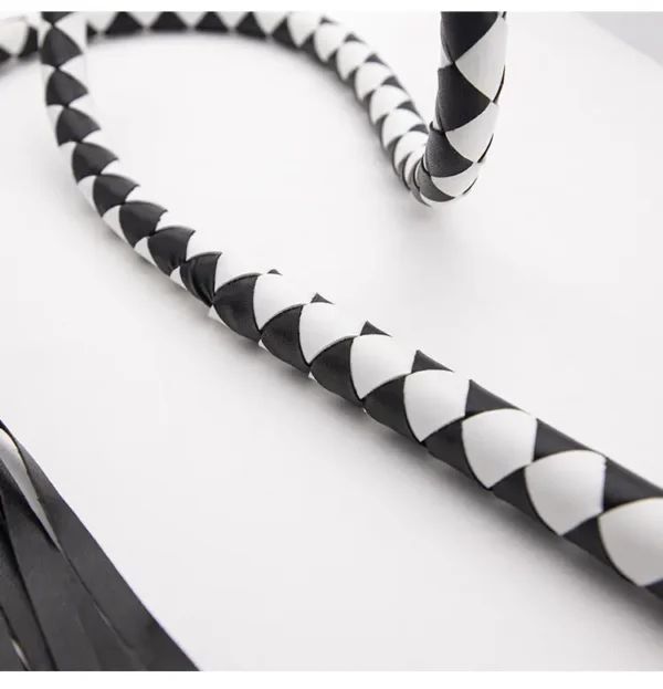 Black & White Leather Queen Soft Whip - Image 9