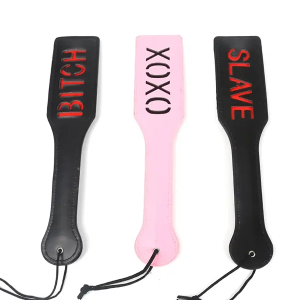 Black XOXO Leather Spanking Paddle - Image 3