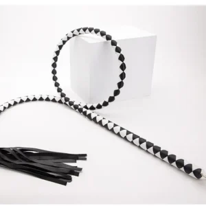 Black & White Leather Queen Soft Whip