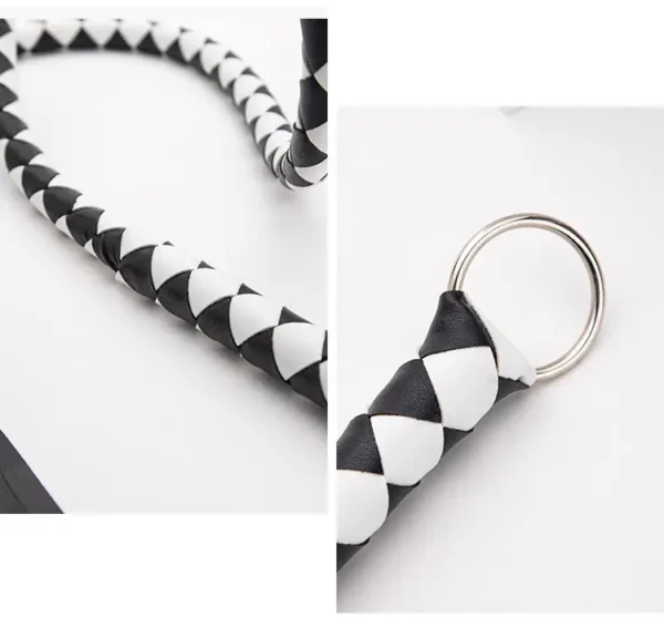 Black & White Leather Queen Soft Whip - Image 3