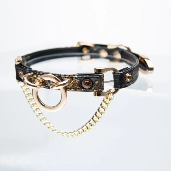 Black Snake Pattern Chain Punk Choker